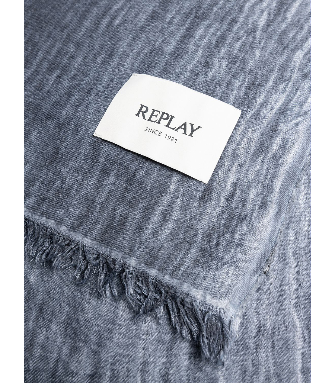 ウールブレンド フェードストール 詳細画像 ライトインディゴ 3